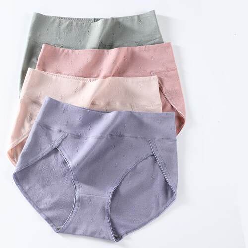 Women Cotton High Leg Briefs Underwear Full Coverage Panties
