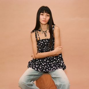 松弛感伞裙 可拆卸系带小碎花 1747 一衣多穿｜吊带半裙自由切换