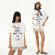 1747 索罗娜凉感标语印花宽松T恤｜轻度假松弛短袖 DONT WORK