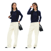 1747 桑蚕丝美利奴羊毛混纺_高智感MIU系知识分子POLO针织衫