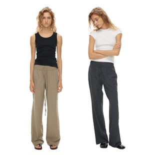 SPORT 轻盈口袋抽绳长裤 PANTS 垂感抽绳宽松速干休闲运动裤 1747