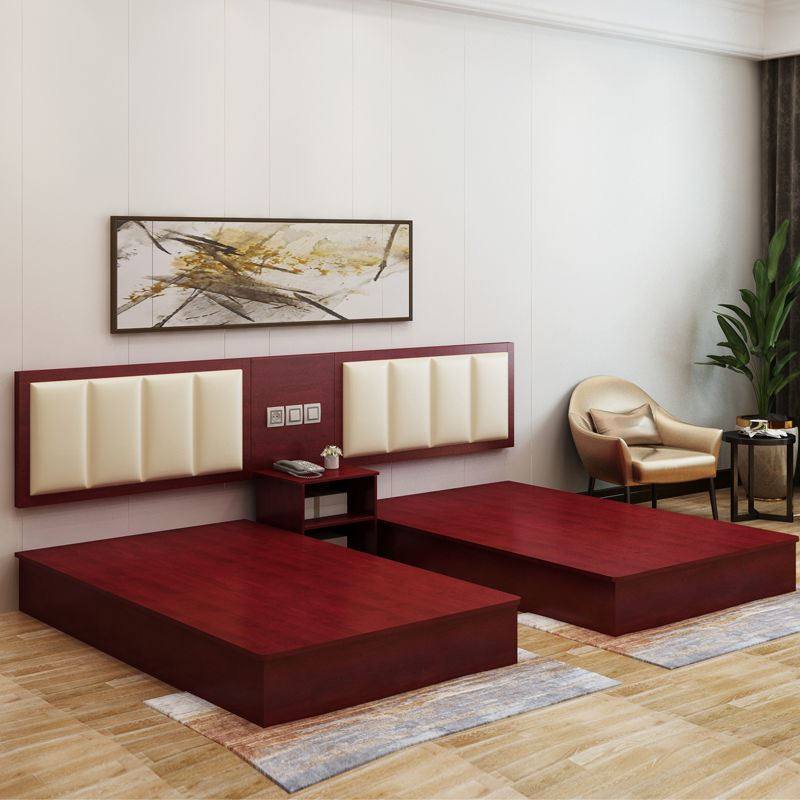 宾馆床酒店单间标间全套客房公寓民宿床定制电视行礼柜红色家具,商业/办公家具,酒店床,淘宝优惠券,粉丝福利购,淘宝优惠卷