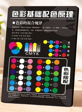 色彩基础配色原理装饰牌美术设计师办公桌面创意装饰摆件