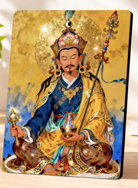 轻奢金底新中式国风创意人物摆台客厅书房玄关装饰摆件