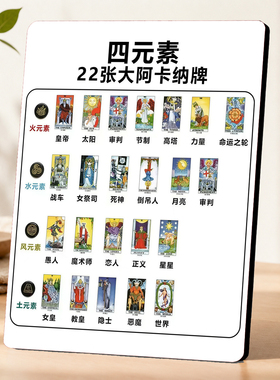 四元素22张大阿卡纳牌装饰摆件家居桌面玄关装饰摆台