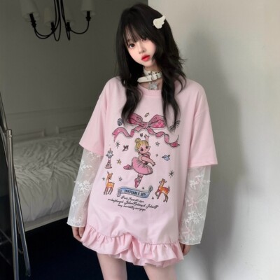女童夏季甜美韩版高闪高钻T恤