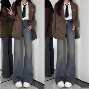 女童微喇牛仔裤春秋季外穿2025新款女大童韩版裤子儿童春装喇叭裤