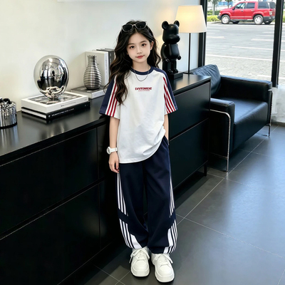 女童夏季潮酷套装抖音同款