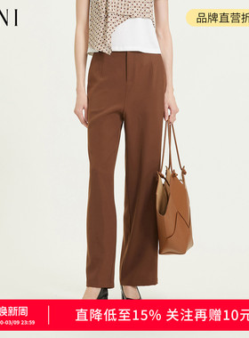 SANI奥莱特卖反季清仓特卖直筒长裤半松紧腰舒适百搭休闲裤女26春