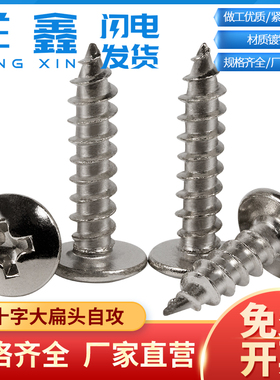 镀镍大扁头自攻TA蘑菇伞头自攻螺丝木螺丝钉镍色大头银色m3m4m5m6