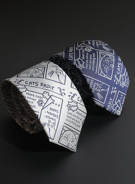 【现货】胖猫日报平角领结JK原创设计制服小物DK手打提花领带jk女