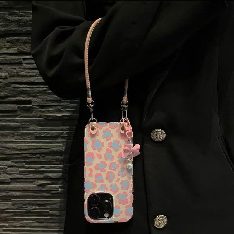 新款16斜17promax手机壳豹纹适用