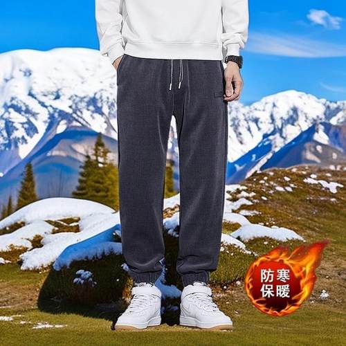 2025秋冬新款博澳绒男休闲裤