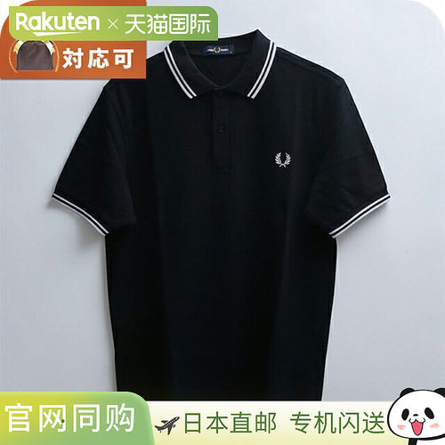 日本直邮Fred Perry M3600 男女通用Polo衫 M3600-350-BLACK-L 黑