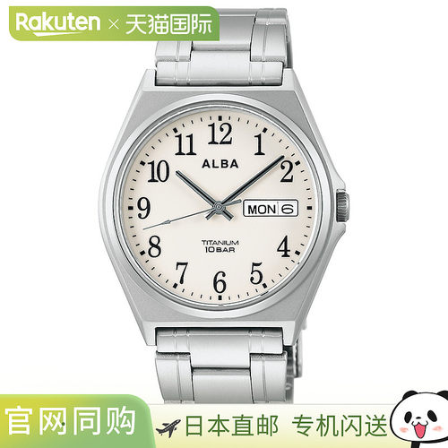 日本直邮精工Alba标准SEIKO ALBA男士钛金属手表AEFJ409