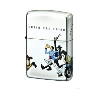 ZIPPO芝宝打火机鲁邦三世复古风不二子四人追逐银色正品日本直邮