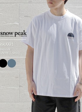 SNOW PEAK ALPHA BREEZE TYPOGRAPHY 男式女式短袖T恤 TS-24SU001