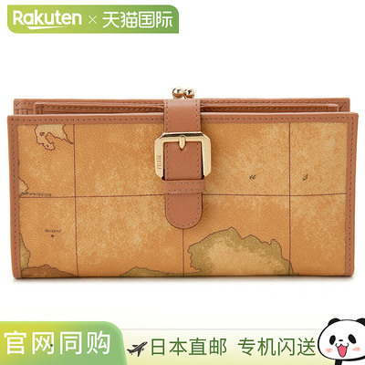 日本直邮Prima Classe 长钱包地图图案W010 6000 米色（0010 自然