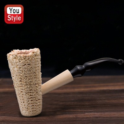 TSUGE柘制所手工玉米芯烟斗48942弯柄款 Corn Cob Pipe