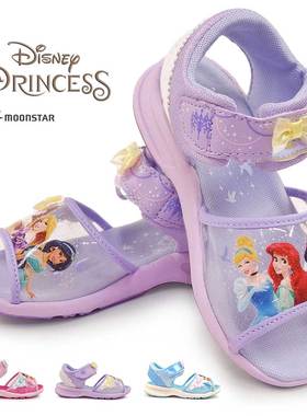 moonstar迪士尼儿童凉鞋 DN C1351 迪士尼公主轻量级 Magic Formu