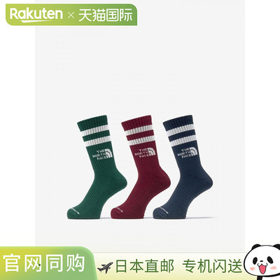 日本直邮The North Face Running Uneven Dry 3双装男女通用中筒