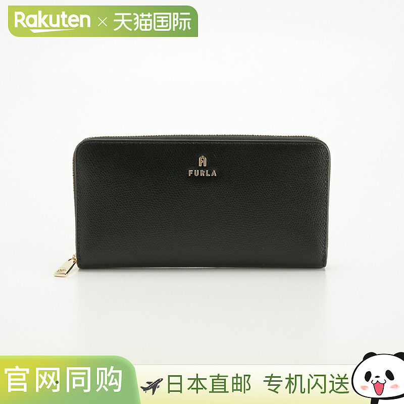 日本直邮Furla 长款钱包 CAMELIA 小牛皮 圆形/黑色 WP00322-ARE0