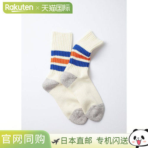 日本直邮ROTOTO Old School 粗罗纹中筒袜