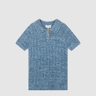 新品 polo衫 翻领纽扣套头男士 短袖 休闲百搭针织半袖 现货马吉拉夏季