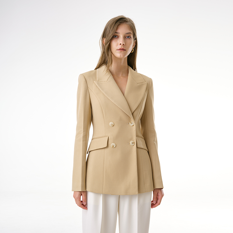 INSPIRE&STORIES 收腰修身简约通勤秋冬女士休闲西服外套挺括西装