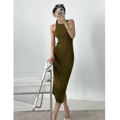 时尚 新款 孕妇连衣裙气质修身 夏季 显瘦针织通勤工字无袖 背心裙子女