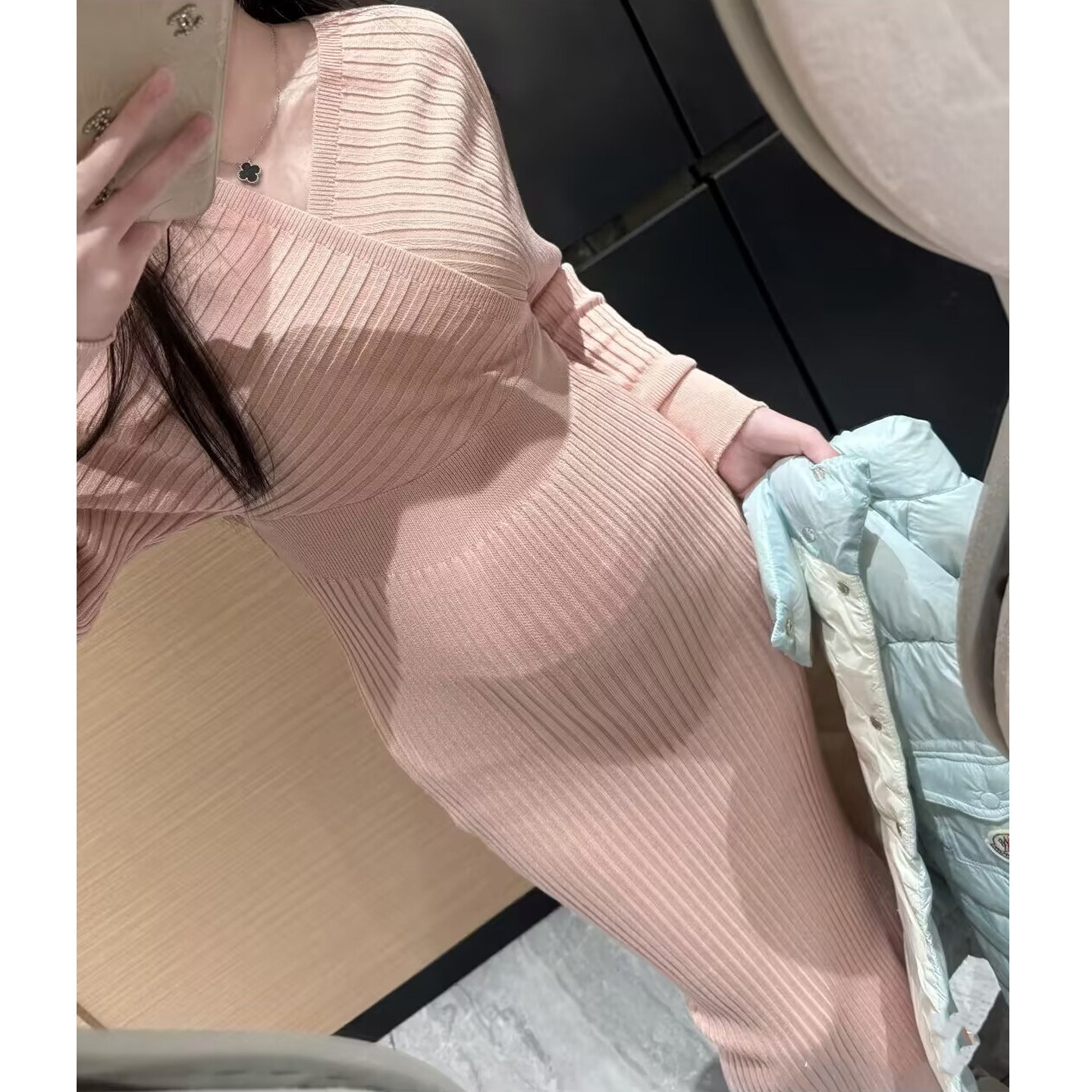 新款御姐风气质v领针织孕妇连衣裙子女秋冬季包臀裙弹力内搭长裙,孕妇装/孕产妇用品/营养,连衣裙,淘宝优惠券,粉丝福利购,淘宝优惠卷