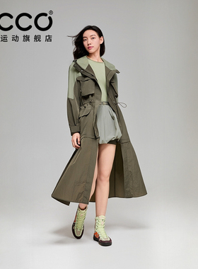 ECCO x NRL联名 26新时尚防风外套拆卸下摆运动风衣女款EN253J032