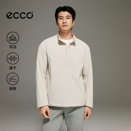 ECCO爱步男POLO衫吸湿速干保暖
