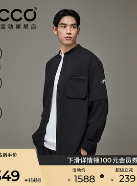 ECCO爱步x 白山联名 春夏可拆卸长袖轻薄休闲衬衫男士EW261J012