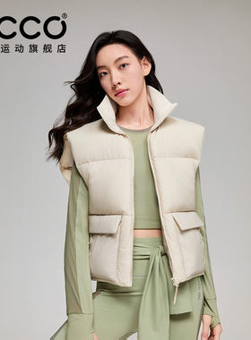 ECCO x NRL联名 26新轻盈羽绒马甲运动时尚休闲外套女款EN253J030