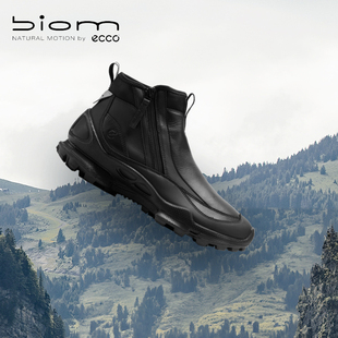 健步BIOM ECCO愛(ài)步登山鞋 男 高幫防水防滑越野戶外鞋 C蹤跡803634