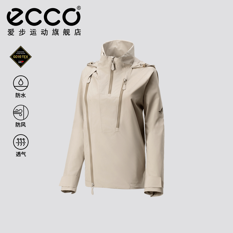 ECCO×白山联名胶囊系列 GORE-TEX防水登山防风冲锋衣女EW24AWJ03