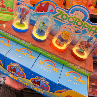 正版迪士尼疯狂动物城盲盒正版电影周边小夜灯发光手办男女生礼物