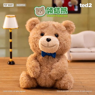 正版POPMART泡泡玛特共鸣《Ted2》 泰迪熊可动毛绒盲盒挂件礼物女