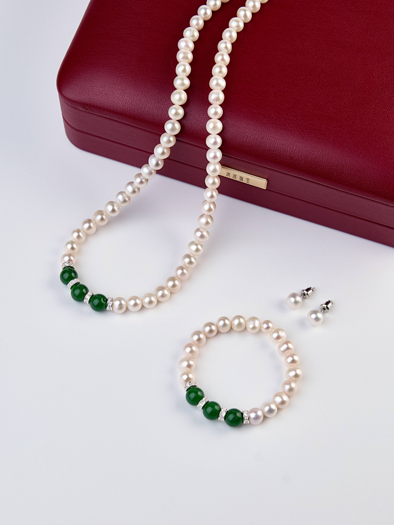 凌溪珠宝｜吉祥如意珍珠套组诸暨天然淡水珍珠过年送礼选择送妈妈