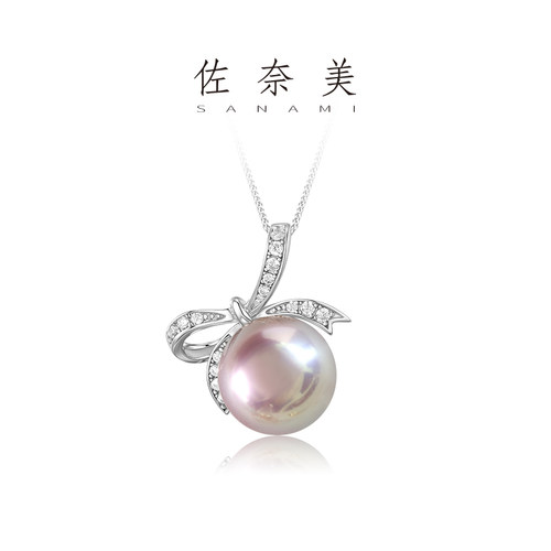 蝴蝶结爱迪生淡水珍珠吊坠