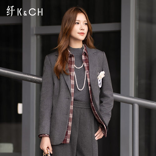 K&CH纤牌秋季新款时尚百搭西装