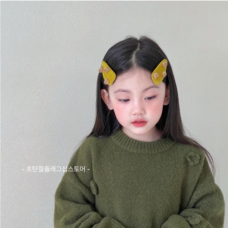 黄色小熊大号儿童刘海碎发bb夹头饰女童发饰发夹小女孩发卡高级感