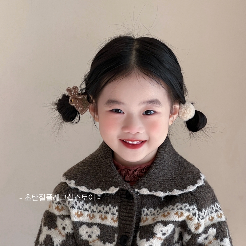 毛绒小兔发圈扎头发头绳儿童