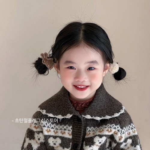 毛绒小兔发圈扎头发头绳儿童