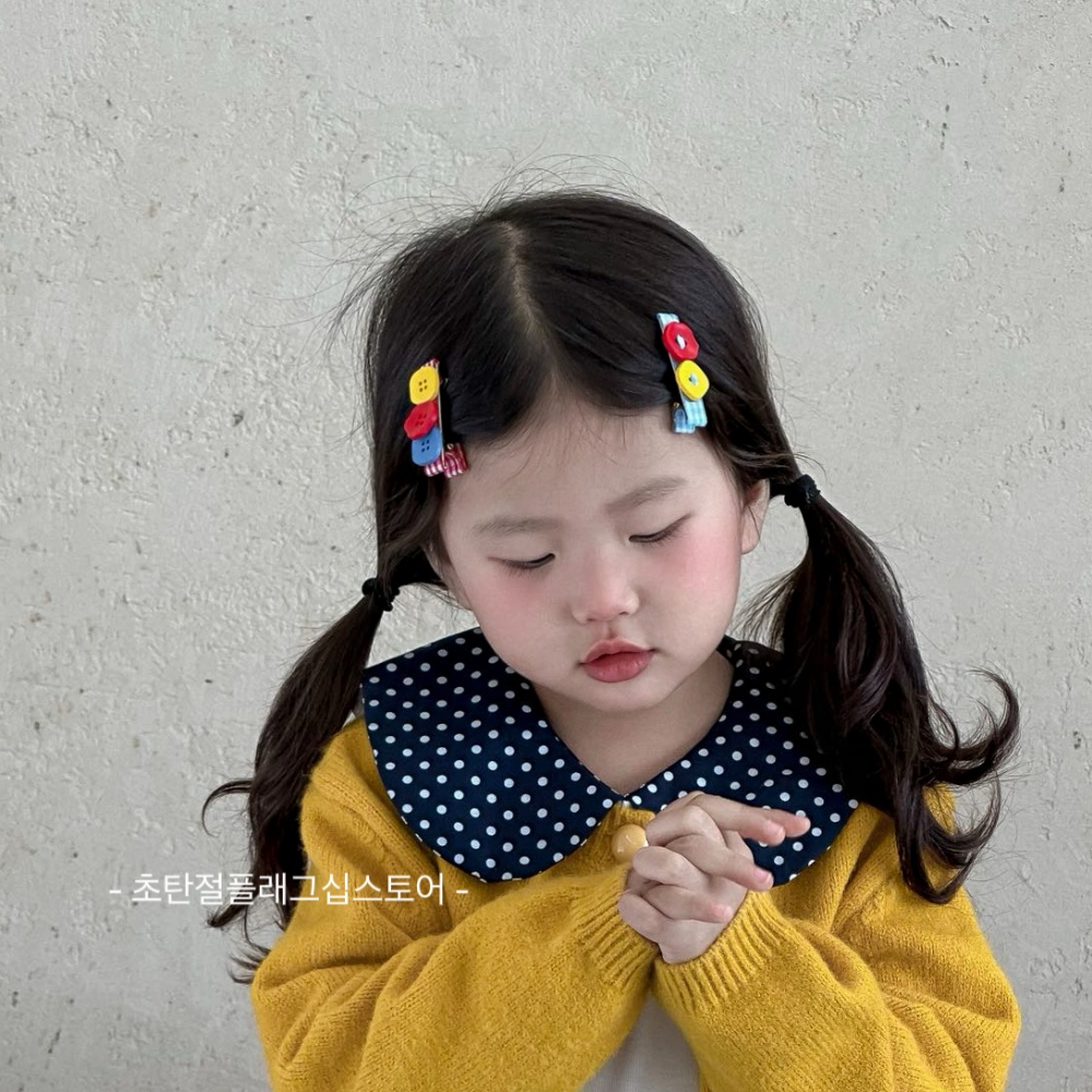 小女孩彩色牛仔发夹刘海碎发头饰