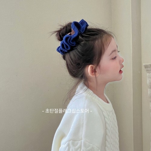 秋冬针织毛绒大号丸子头大肠发圈女童头饰不伤发韩版头绳皮筋儿童