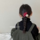 红色蘑菇珍珠儿童发夹发圈韩系布艺扎发皮筋儿童立体女童头绳头饰
