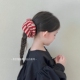 红色针织毛绒小女孩扎马尾头绳大肠发圈儿童皮筋女童发绳洋气头饰