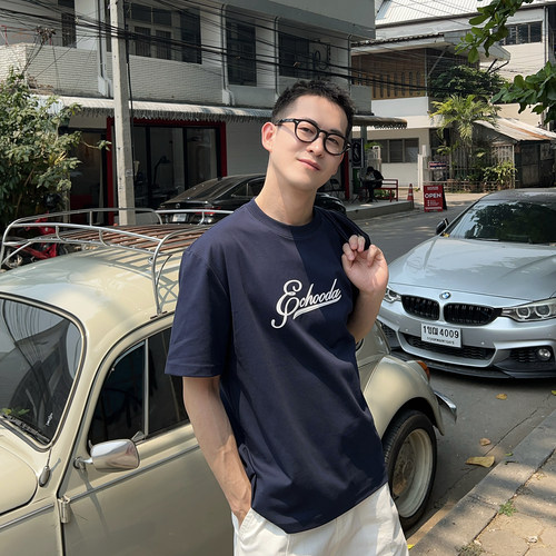 NickTian韩系字母印花短袖T恤